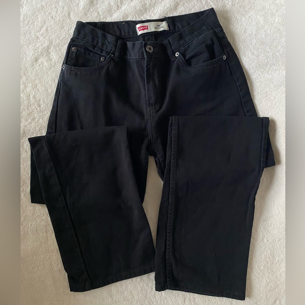 Levi's Low Rise 550 Relaxed Jeans (Black)